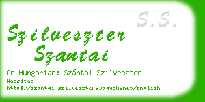szilveszter szantai business card